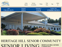 Tablet Screenshot of heritagehillsenior.com